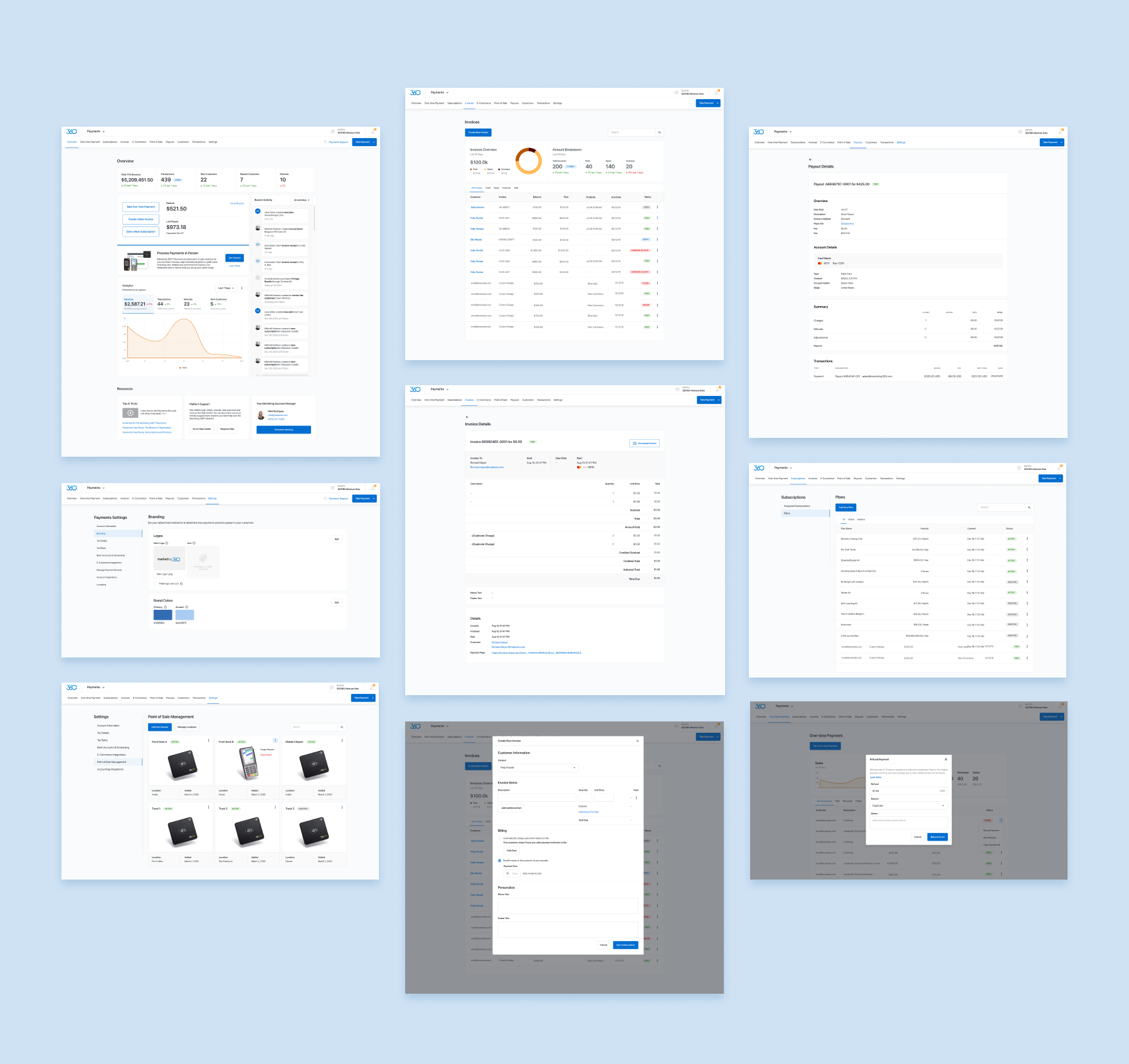 Payments processing and invoicing