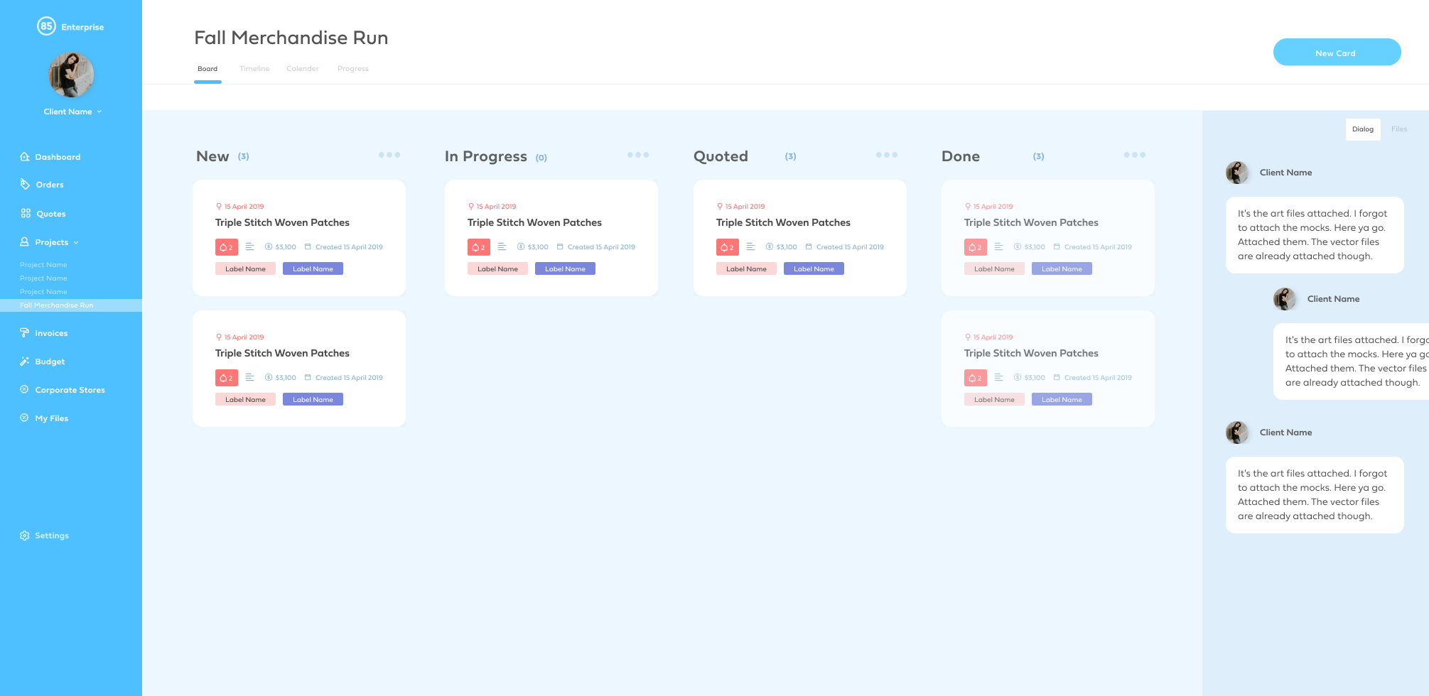 Custom kanban detail